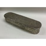 A rare 18th Century Dutch oval silver box attracti