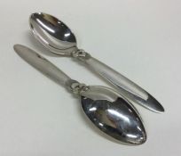 GEORG JENSEN: A good pair of silver dessert spoons