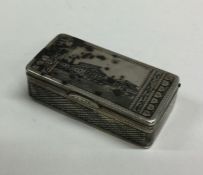 A Russian silver and Niello snuff box of typical f