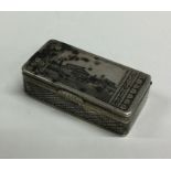 A Russian silver and Niello snuff box of typical f