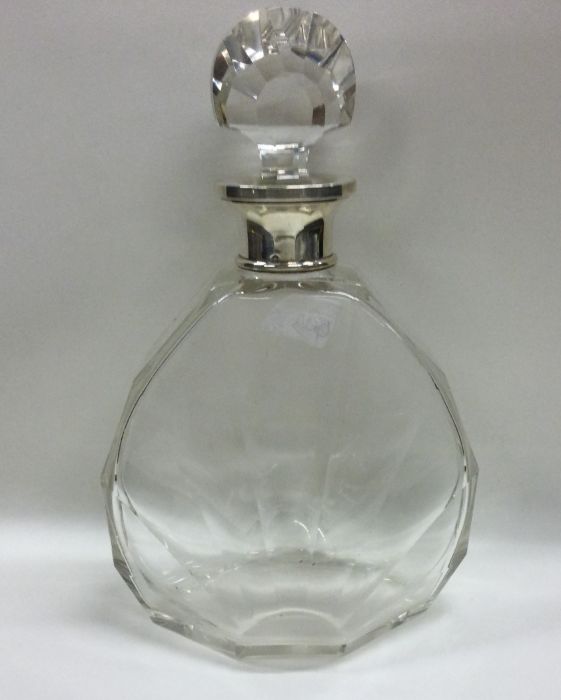 A good stylish silver and glass mounted decanter o - Image 2 of 2