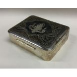 A good quality Thai silver cigarette box attractiv