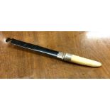 A tortoiseshell and silver mounted letter opener /