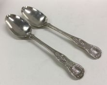 A pair of Kings' pattern silver tablespoons with c