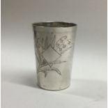 A 19th Century French silver spirit tot of taperin