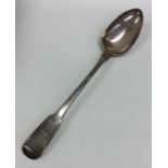 A Georgian silver fiddle pattern basting spoon. Lo