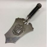 CARL CRALL: A heavy silver presentation trowel wit