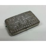 A good quality Continental silver card case with g