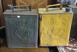 Two vintage Shell fuel cans. Est. £20 - £30.