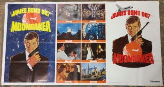 A large triple fold 'Moonraker' poster. Approx. 19