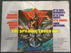 A Roger Moore 'The Spy Who Loved Me' film poster.