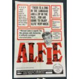 A Michael Caine 'Alfie' film poster. Numbered 66/2