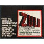 A Joseph E Levine 'Zulu' film poster. Approx. 102c