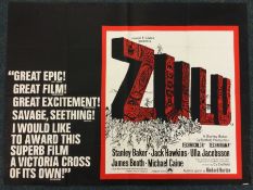 A Joseph E Levine 'Zulu' film poster. Approx. 102c