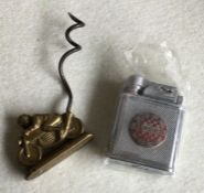 An unusual MCA lighter, together with a vintage mo