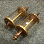 A pair of Forsym Large Drip Feed Oil Lubricators. Est. £60 - £80.