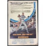 A Roger Moore 'Moonraker' film poster. Review 1 sh