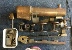 A part-built 3 1/2 inch gauge live steam locomotive including boiler. Est. £300 - £400.