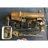 A part-built 3 1/2 inch gauge live steam locomotive including boiler. Est. £300 - £400.