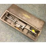 A boxed Moore and Wright Sheffield Surface Scribing gauge together with a