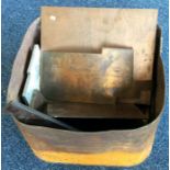 A Robbican fuel can containing various copper material. Est. £20 - £30.
