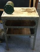A heavy duty Workshop Table fitted with Master motor. Est. £30 - £50.