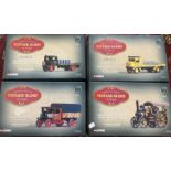 Four Corgi 'Vintage Glory' model vehicles in boxes