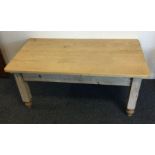 A good stripped pine occasional table. Est. £20 -