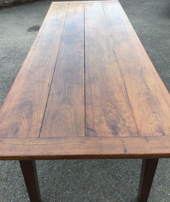 A good large farmhouse kitchen table with single d - Image 4 of 9