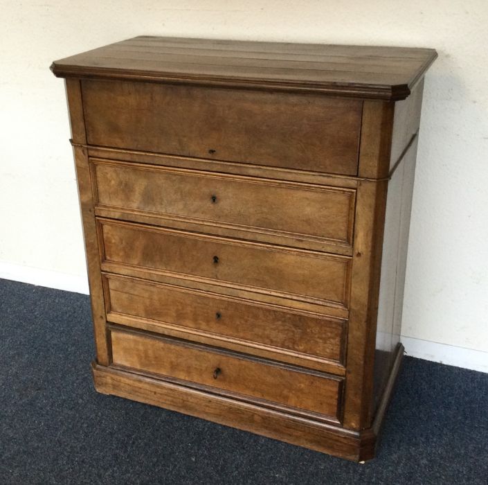 A Continental chest of four drawers with hinged to - Image 3 of 6