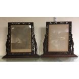 A good pair of Japanese picture frames on matching