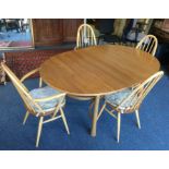 ERCOL: A good dining table together with leaf of s