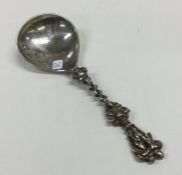 A good Norwegian silver spoon with twisted stem an