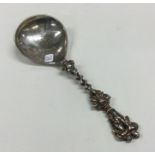 A good Norwegian silver spoon with twisted stem an