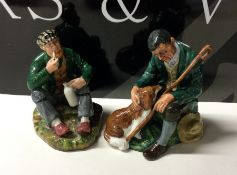 Two Royal Doulton figures of gentlemen. Est. £20 -