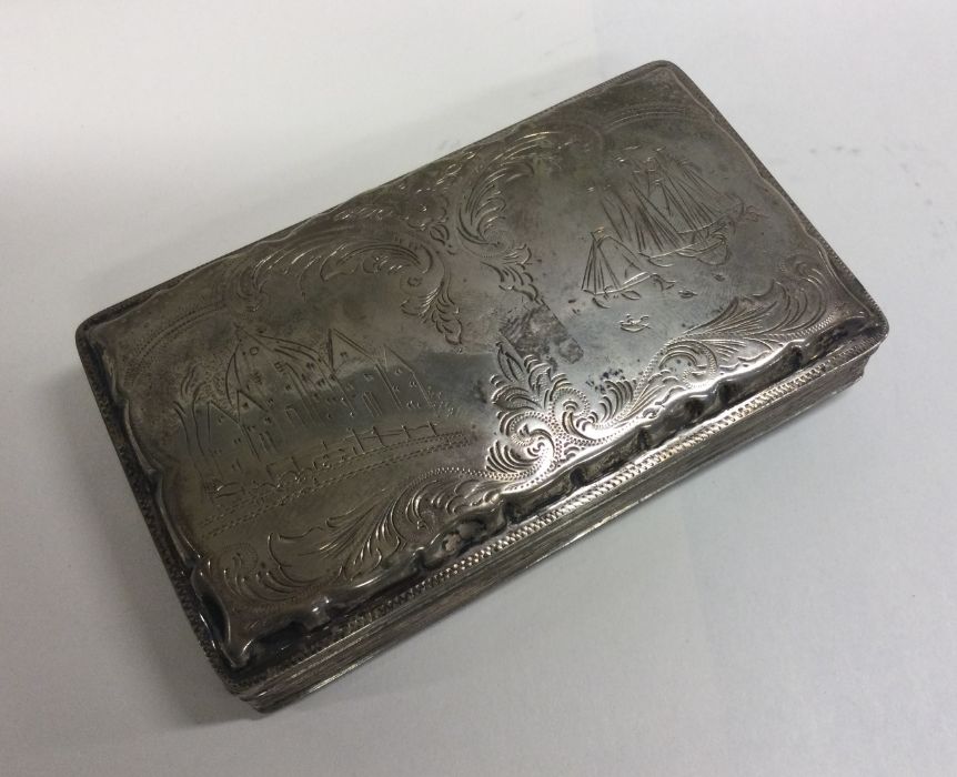 A 19th Century Dutch silver snuff box with engrave - Image 5 of 8