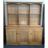ERCOL: A good elm three drawer dresser with fitted