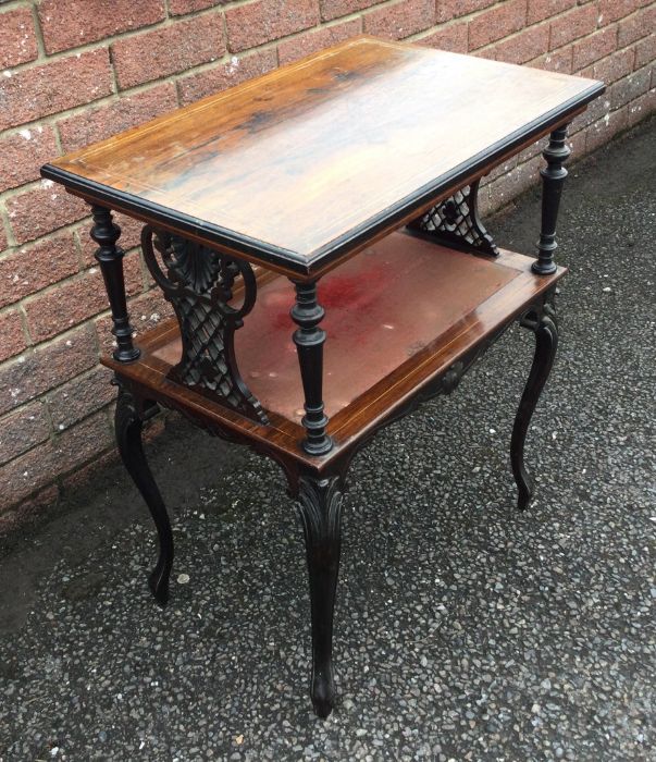 A Victorian rosewood inlaid occasional table with - Image 6 of 6