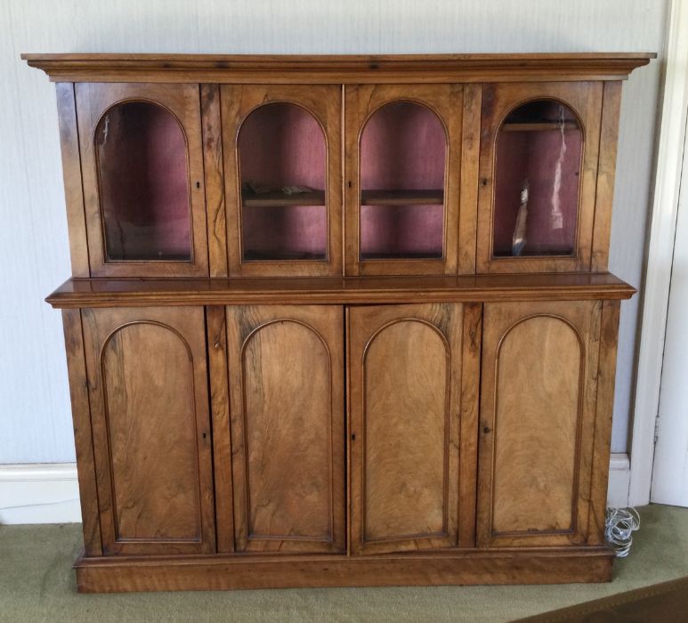 A good walnut four drawer side cabinet with dome t - Image 4 of 6