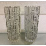 A tall pair of Art Deco glass vases. Est. £20 - £3