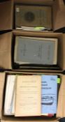 Three boxes of Devon and Exeter booklets. (ex libr