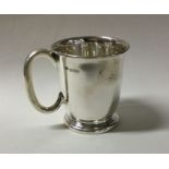 A heavy Edwardian silver christening cup. Sheffiel