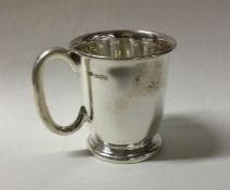 A heavy Edwardian silver christening cup. Sheffiel