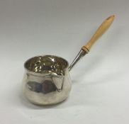 A Victorian silver miniature brandy pan with turne