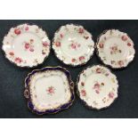 An eight piece Cauldon dessert service together wi