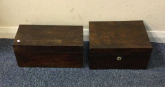 Two rosewood tea caddies. Est. £20 - £30.