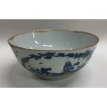 A good Chinese bowl decorated with figures and flo