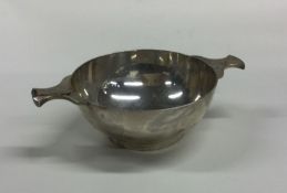 EDINBURGH: A heavy Scottish silver two handled qua