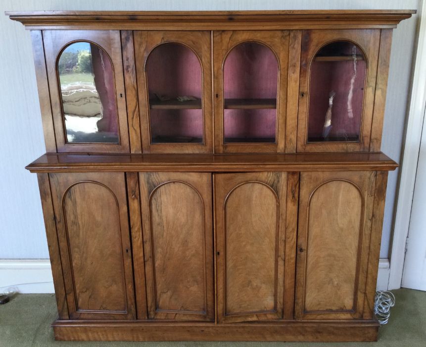 A good walnut four drawer side cabinet with dome t - Image 5 of 6