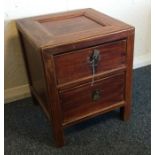 A small Continental two drawer chest. Est. £15 - £